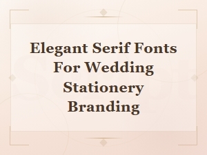 Elegant Serif Fonts for Wedding Stationery Branding