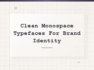Clean Monospace Typefaces for Strong Brand Identity